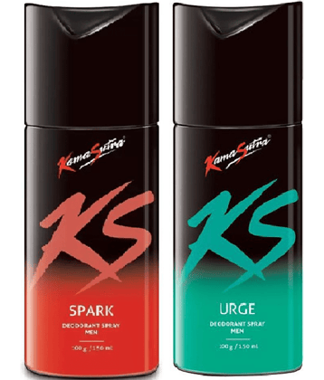 KS SPARK DEODORANT AND URGE DEODORANT (150ML EACH, PACK OF 2)