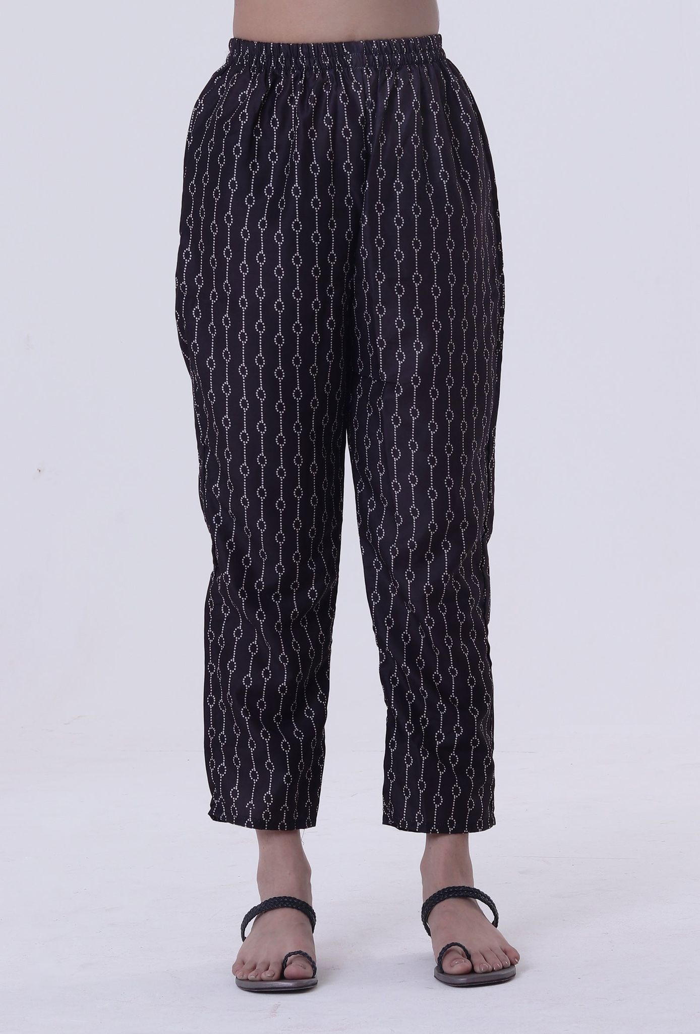 Black Cotton Pant-M