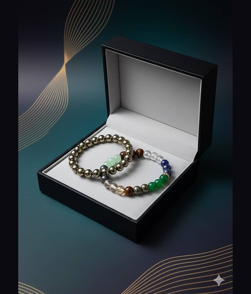 Fadiso Fashion Multicolor Charm Bracelet ( Pack of 2 )