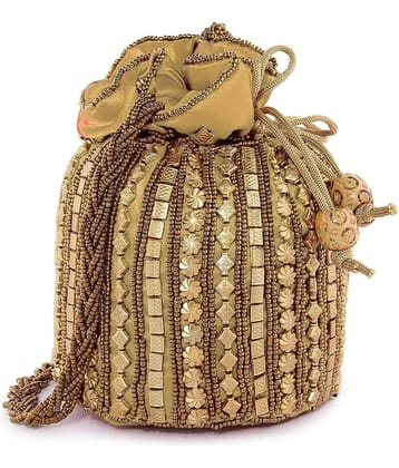 Bulbul - Gold Velvet Potli