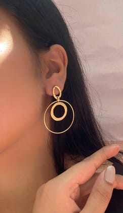 Dual-Hoop Statement Earrings