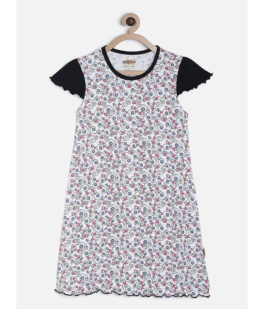 Sini Mini Cotton Frock For Girls ( Pack of 1 , Black )