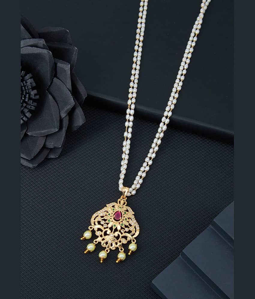 ROFARWORD Gold Brass Necklace ( Pack of 1 )