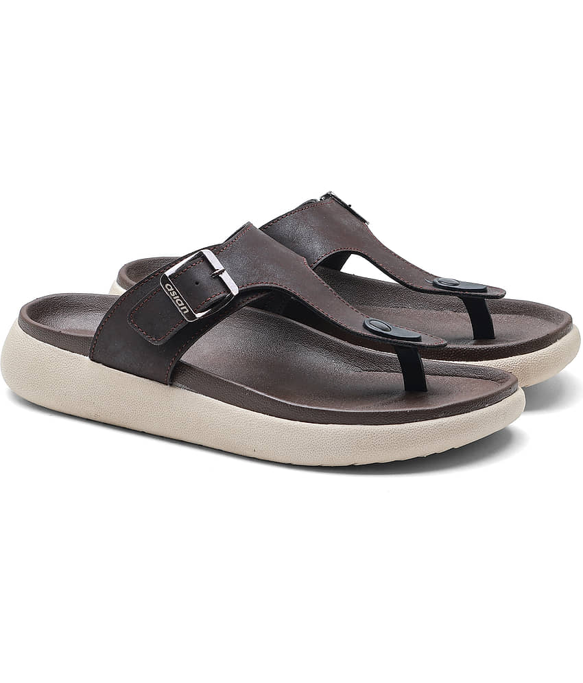 ASIAN MEDISOL-02 Olive Men's Thong Flip Flop
