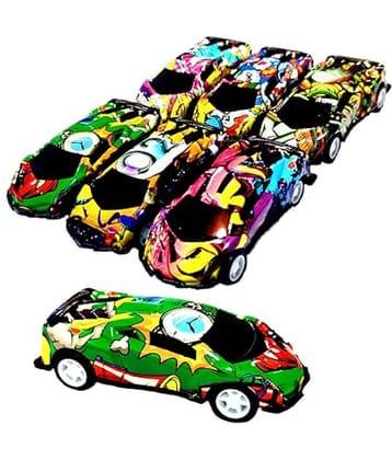 SUNTAP Mini Pull Back Metal Car Toy for Kids Fun Play Game Metal Cars (Pack of 6)