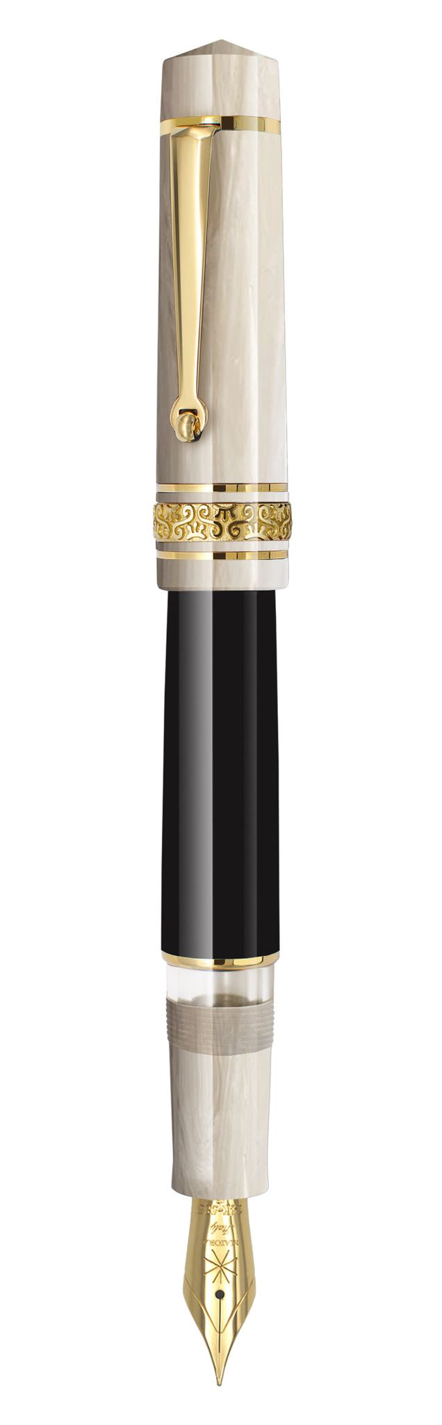 Maiora Mitho Notteluna Gold Fountain Pen with Ink Window-14K / M