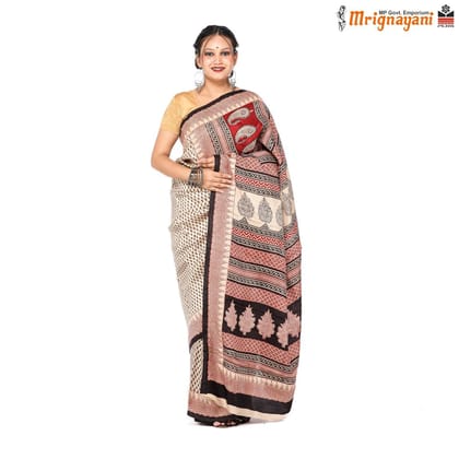 HANDLOOM MULBERY SILK SAREE WITH BLOUSE (SKU - 3I0103080522, SAREE-1157)