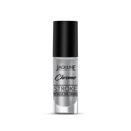 Jaquline USA Chrome Stroke Nail Polish| Intense Metallic Finish| Long Lasting| Intense Shine - Silver Pulse 05