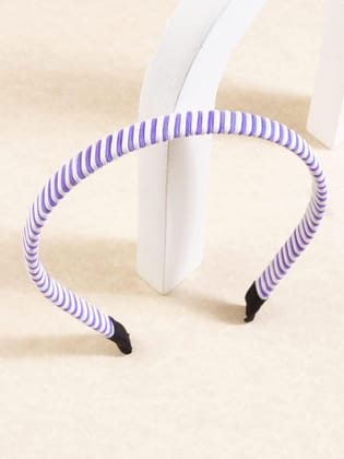 Violet White Striped Hairband