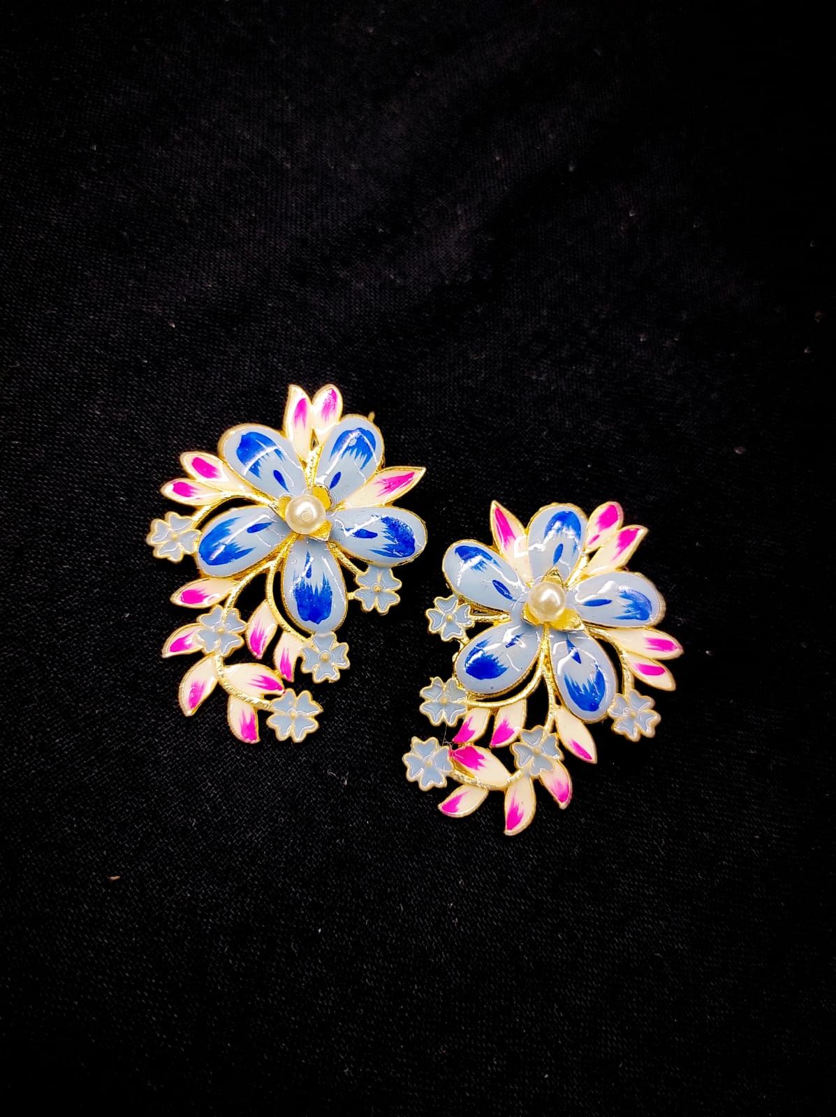 ZEVAR I Latest Meenakari Work Stud Earrings