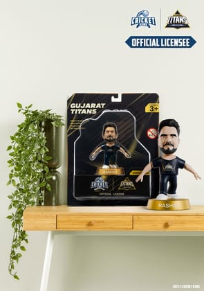 Chanak Cricket Icons Action Figure Rashid Khan Gujarat Titans Collectible Miniature Figurine, IPL Edition 360° Rotatable Head, GT Cricket Player for Fans & Kids, Perfect Gift & Collectors Pack of 1