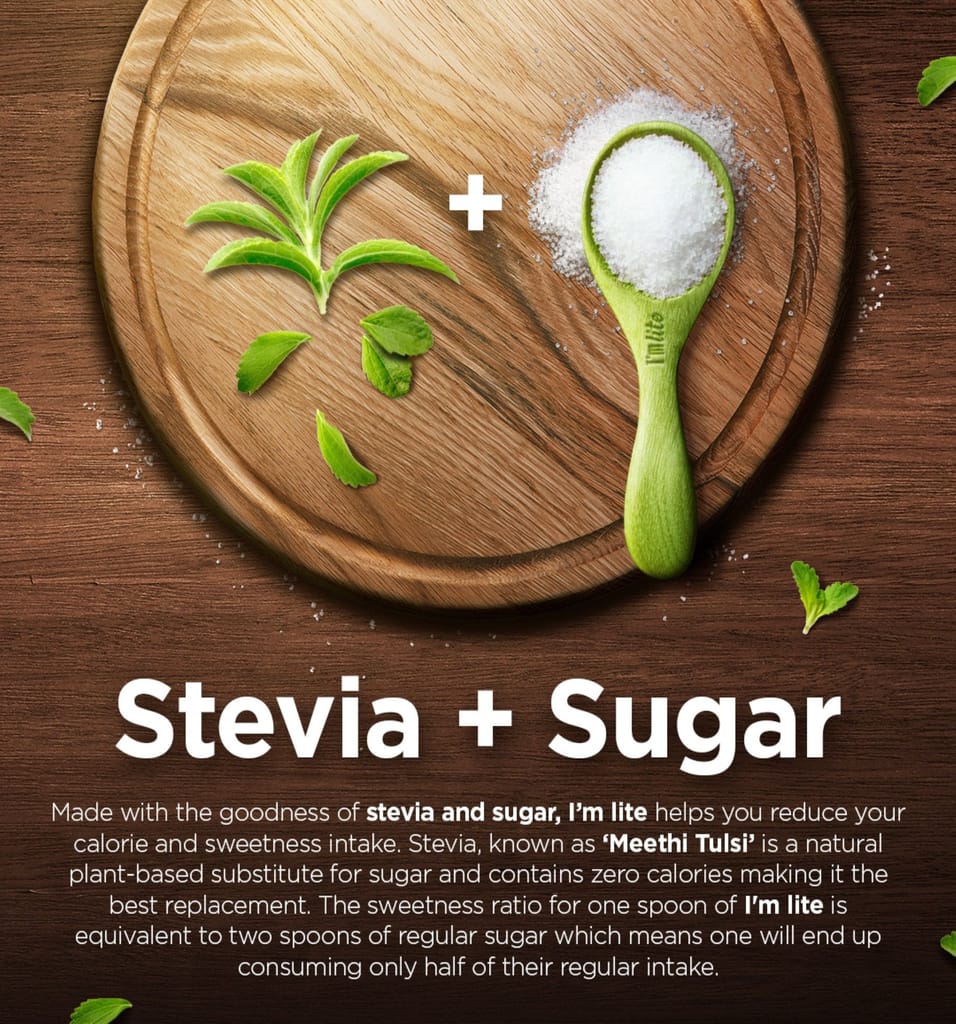 I'm lite 50% less calories sugar pouch, 500 gm