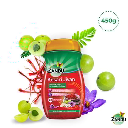 Zandu Kesari Jivan Chyawanprash for Energy, Strength & Immunity 450g