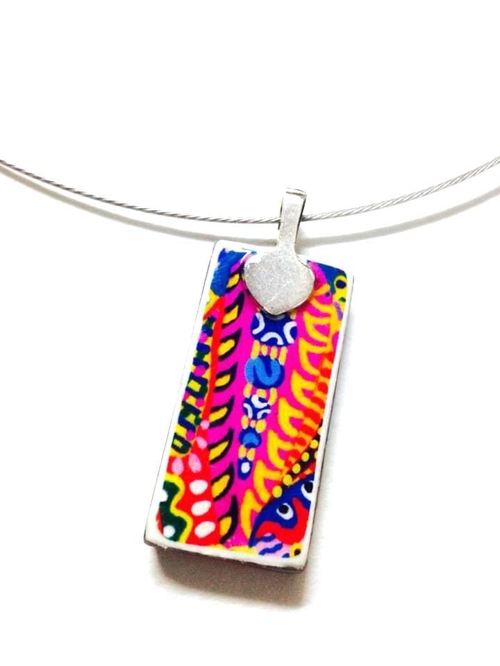 Brit-angle Rectangle Glass Pendant
