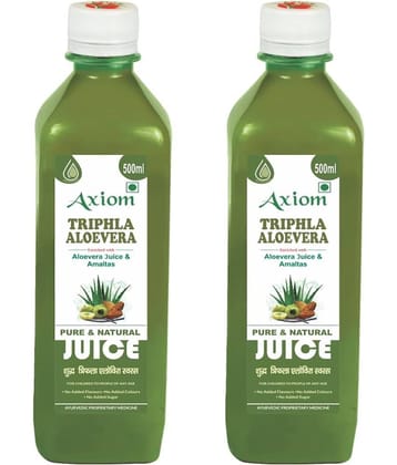 Axiom_Ayurveda Triphla Aloevera Juice 500 ml (Pack of 2) | 100% Natural WHO-GLP,GMP,ISO Certified Product