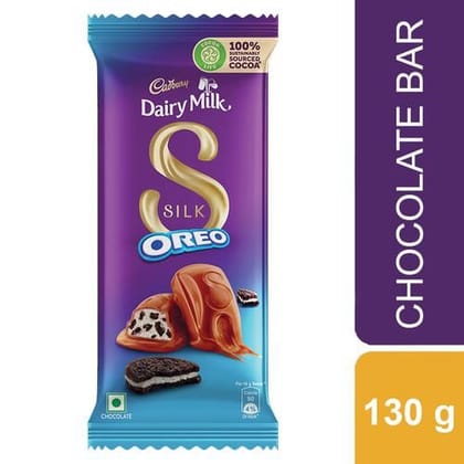 Cadbury Dairy Milk Silk Oreo Red Velvet Chocolate Bar, 130 g