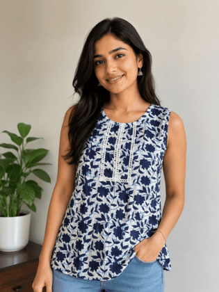 Cotton Sleeveless Top-27-XL