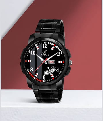 PIRASO Black Stainless Steel Analog Men's Watch