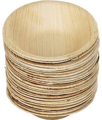 Agri Club Areca Leaves Disposable Bowl 3.5 Inch,Round,Set of 25