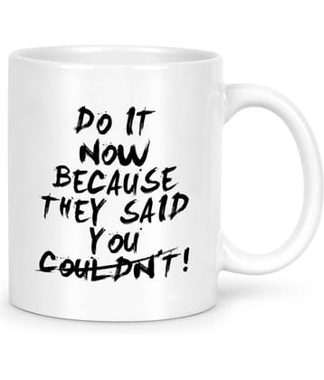 Idream Quote Printed Ceramic Coffee Mug 1 Pcs 330 mL