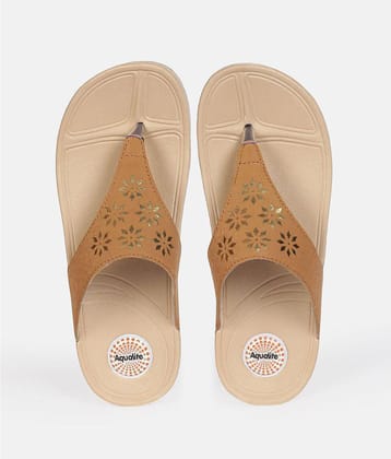 Aqualite - Tan Women's Slipper - None
