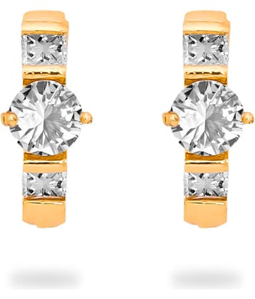 LUV FASHION Golden Huggies Earrings ( Pack of 1 )
