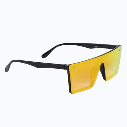 Dervin Unisex Rectangular Sunglasses (Yellow)