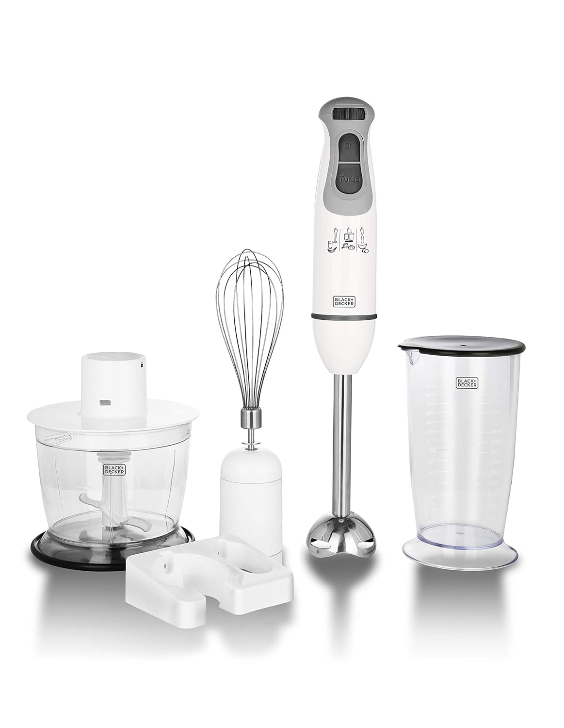 BLACK+DECKER Hand Blender with Chopper | 600W |*(Refurbished Product)