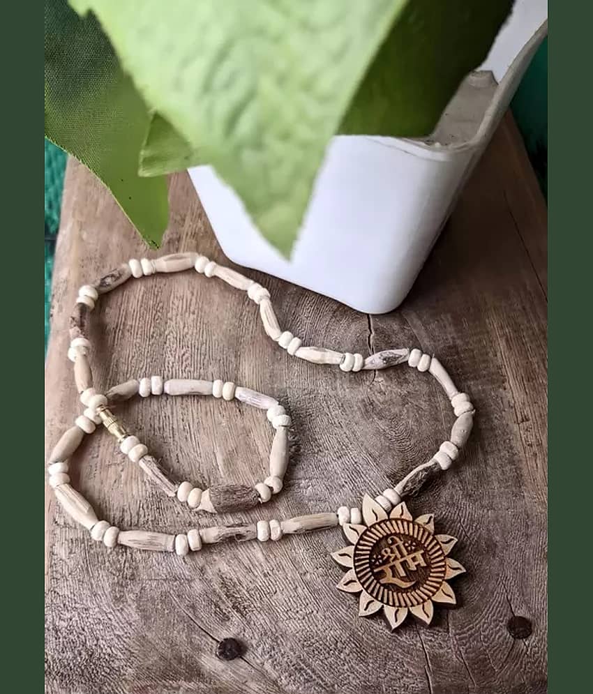 Tulsi Mala 100% Orginal And Natural Shree Ram Kanthi Shri Ram Locket Pendant Locket