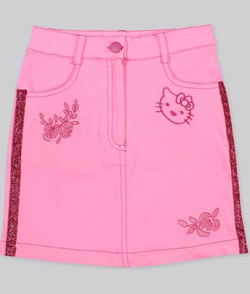 Cutecumber Pack of 1 Girls Polyester A-Line Skirt ( Pink )
