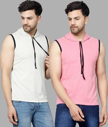 Diaz Pack of 2 Cotton Blend Regular Fit Men's T-Shirt ( Multicolor )