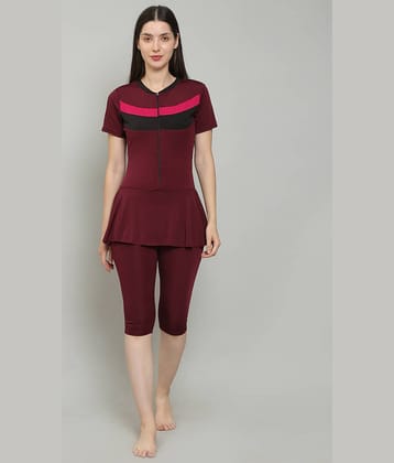 MEGASKA Purple One Piece Swimming Costume