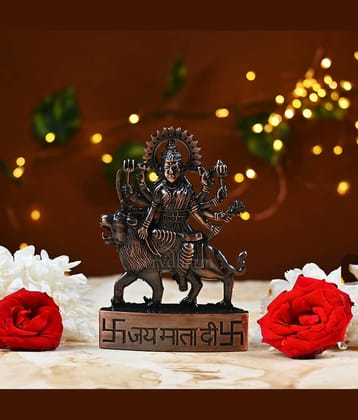 ServDharm Alloy Goddess Durga Idol ( 10 cm )