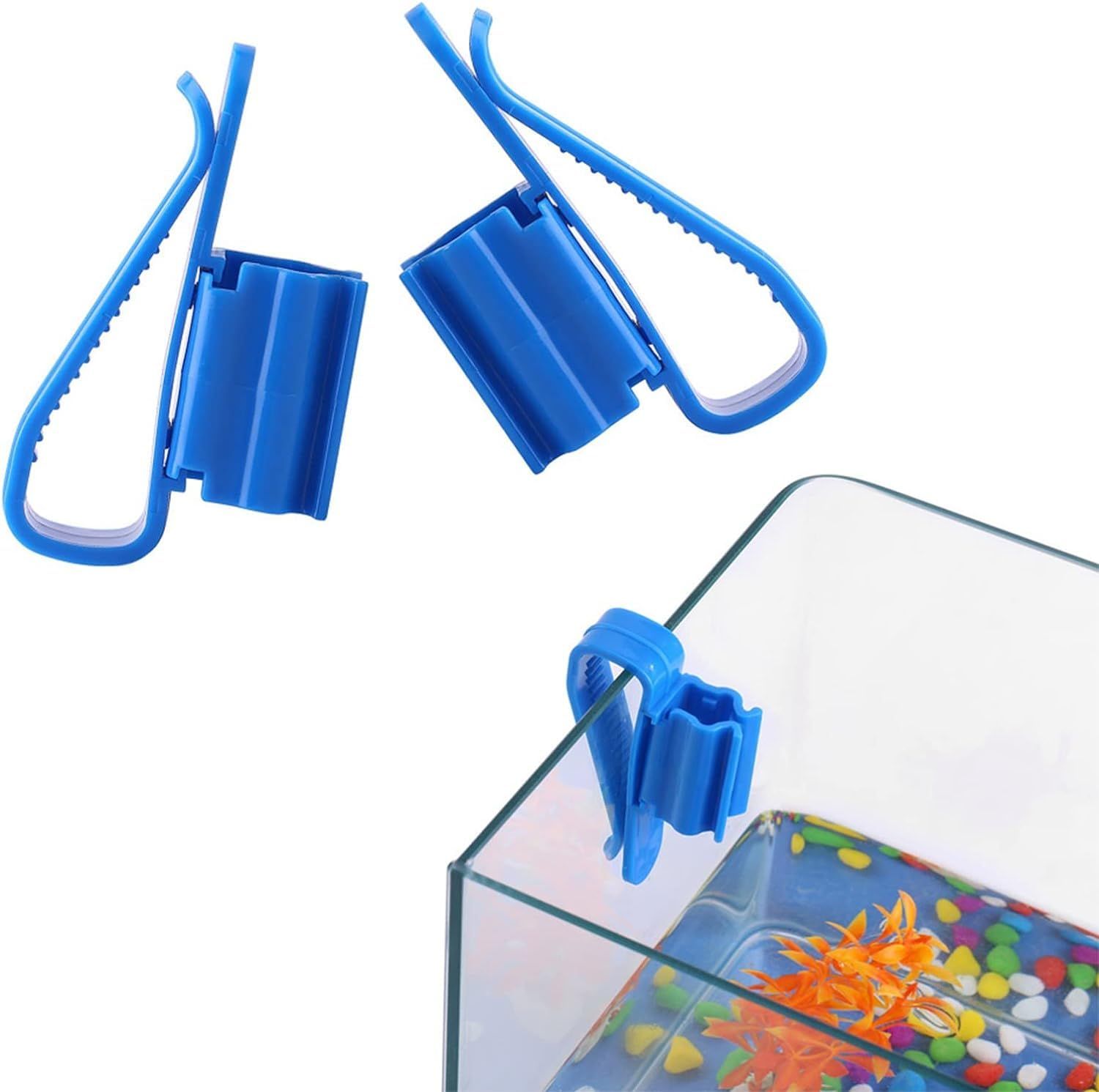 Aquarium Hose Holder Clip (2 Pcs) – Siphon Tube Clamp for Fish Tank Cleaning & Water Change