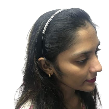 Silver Rhinestone Hairband for Women