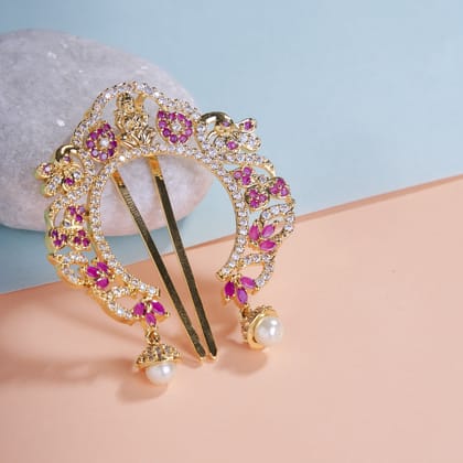 Enchanted Petals Juda Pin-Red-White / Gold Plated