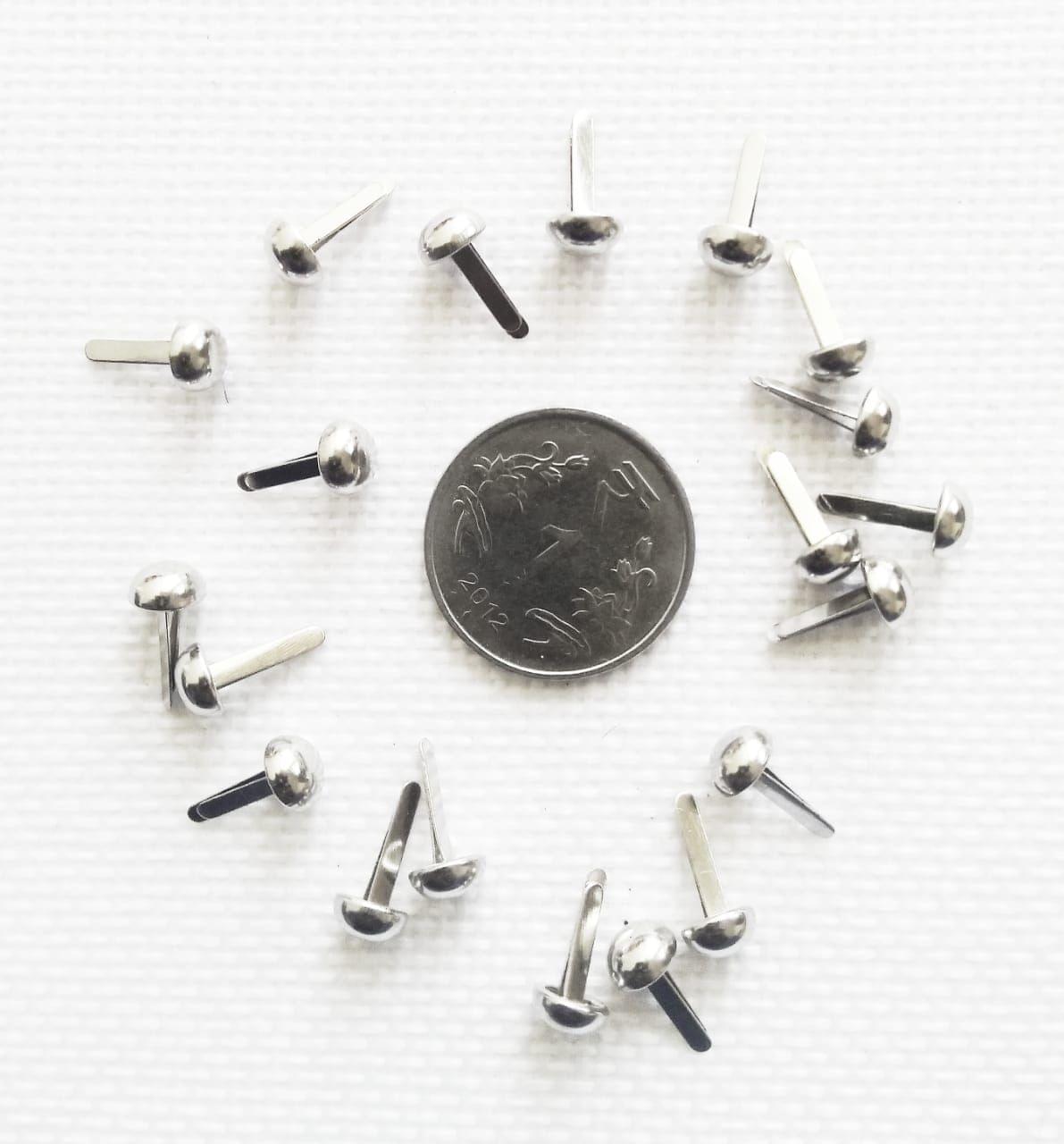 6 mm SS Chrome Finish Brads -  300 Pcs