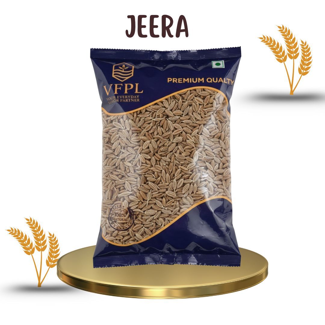 VFPL | Premium Jeera (100 gm)  (Cumin Seeds) – 100% Natural & Unpolished | Strong Aroma & Rich Flavor | Hygienically Packed | Perfect for Daily Cooking