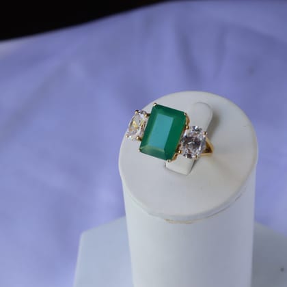 Oasis Green Onyx Ring-US 7