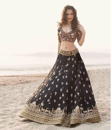 Bollywood Black Colored Designer Partywear Lehenga Choli