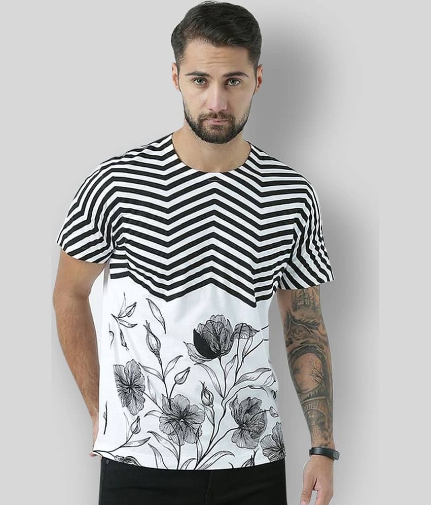 Huetrap Pack of 1 Cotton Regular Fit Men's T-Shirt ( White )