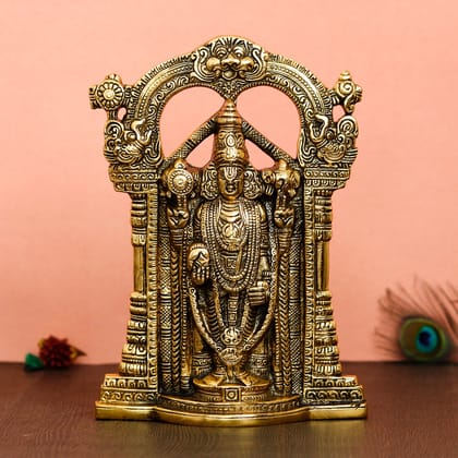 DreamKraft Metal Tirupati Balaji Idol, Standard, Gold