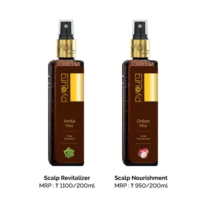 Non Sticky 100% Natural Scalp Nourishing Mists, Relieve Itchy Scalp and Dandruff.  No Alcohol or Preservatives Added <h4> <h6> Pack of 200 ml each<h6>-Amla