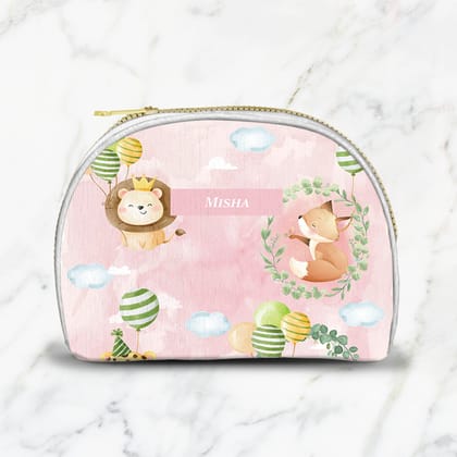 Safari Soiree Kids Pouch-Pink Watercolor / Small