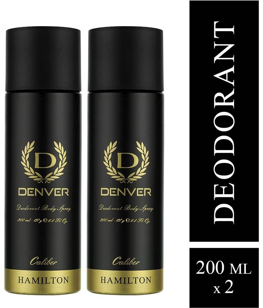 DENVER Caliber Deo Long Lasting (200ml x 2) Deodorant Spray - For Men 400 ml, (Pack of 2)