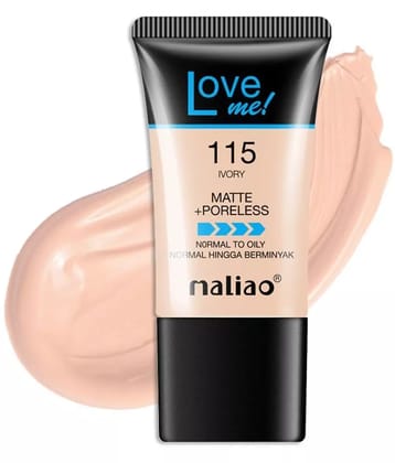 Maliao Love Me Matte + Poreless Foundation for Normal to Oily Skin (115-IVORY)