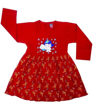 INFANT Baby Girls 100% Cotton Frocks ( Red )