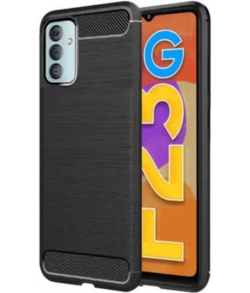 Spectacular Ace - Black Silicon Plain Back Cover Compatible For Samsung Galaxy F23 5G ( Pack of 1 )