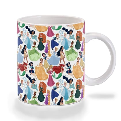 Multicolor Princess Group Art Ceramic Mug