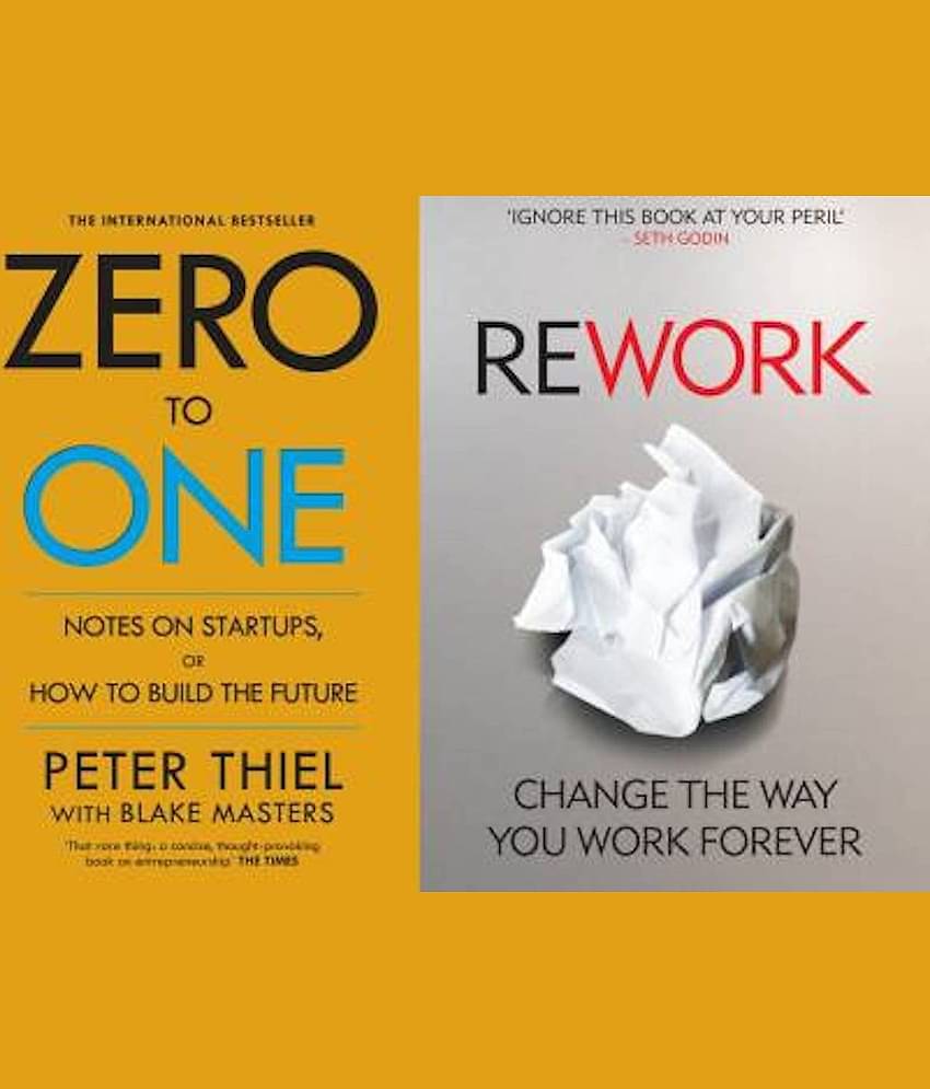 Zero To One + Rework (Set Of Two) (Paperback, ERIC RIES, Heinemeier Hansson David)  (Paperback, PETER THEIL, Jason Fried & David Heinemeier Hansson)